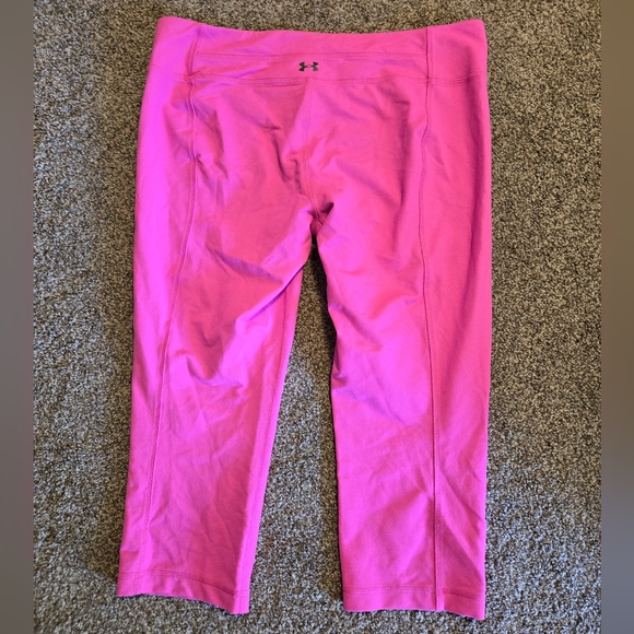 Women's Under Armour pink athletic leggings size large in great condition - Picture 3 of 3